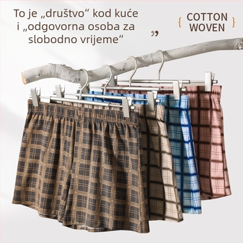 Muške pamučne široke bokserice s prednjim kopčanjem na gumb, velika veličina, P5588