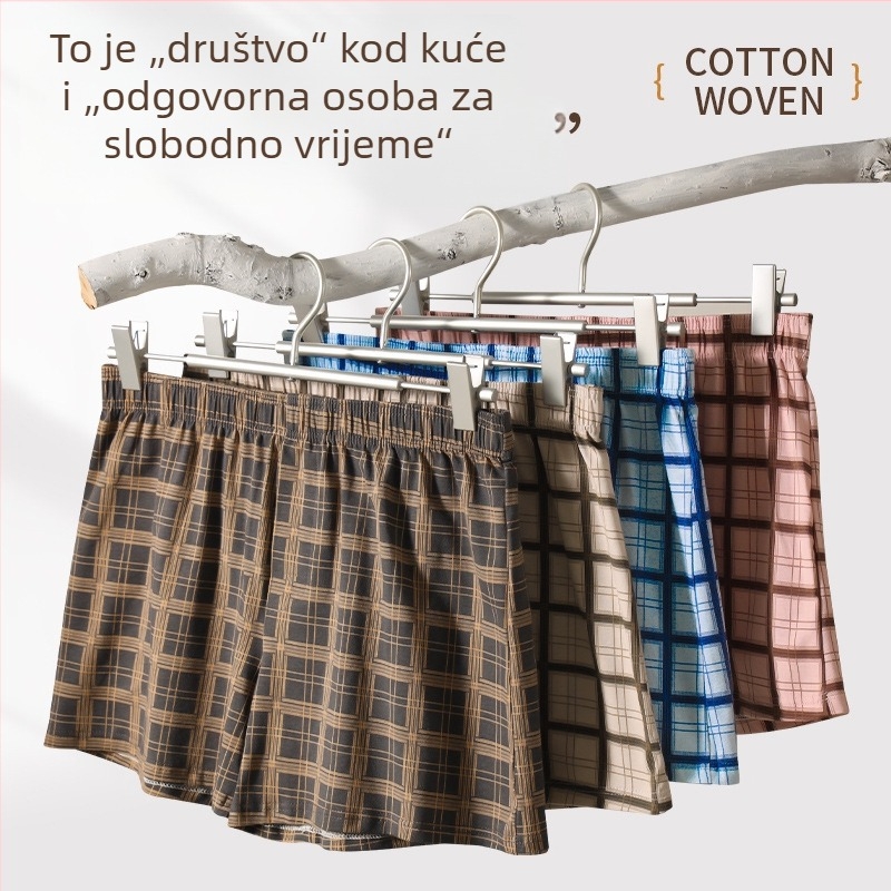 Muške pamučne široke bokserice s prednjim kopčanjem na gumb, velika veličina, P5588