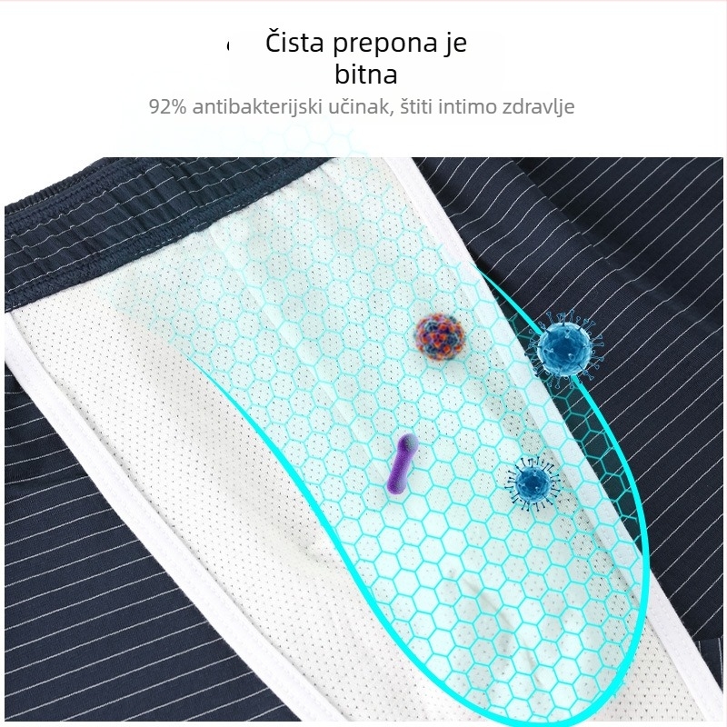 Mauber muške bokserice od najlona, visokog struka, brzo se suše i prozračne, pleteni materijal, jednobojne, pamukova podstava