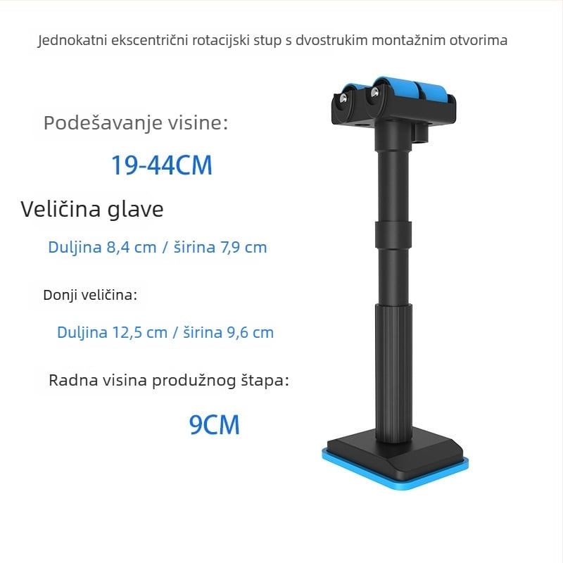 Univerzalni nosač za montažu ormara s podesivim podizanjem i ekscentričnim valjkom, od najlona