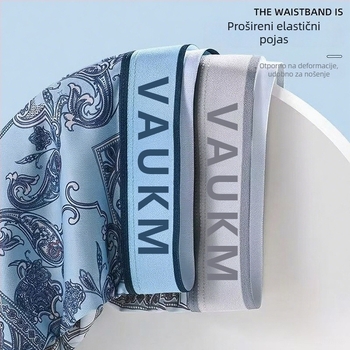 Nova muška odjeća u kineskom stilu od ice silk, prozračna, antibakterijska, s printom, boxerice, velike veličine