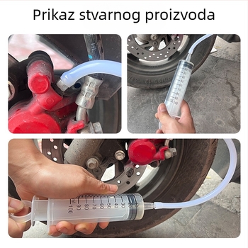 Set alata za održavanje disk brzine motocikla s cijevi za ulje, cilindrom s iglom za dopunu, uređajem za ispuštanje zraka i pumpom gore-dolje