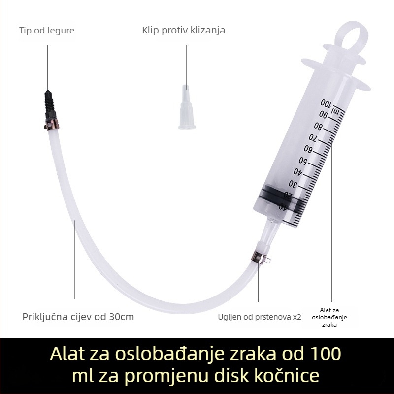 Set alata za održavanje disk brzine motocikla s cijevi za ulje, cilindrom s iglom za dopunu, uređajem za ispuštanje zraka i pumpom gore-dolje