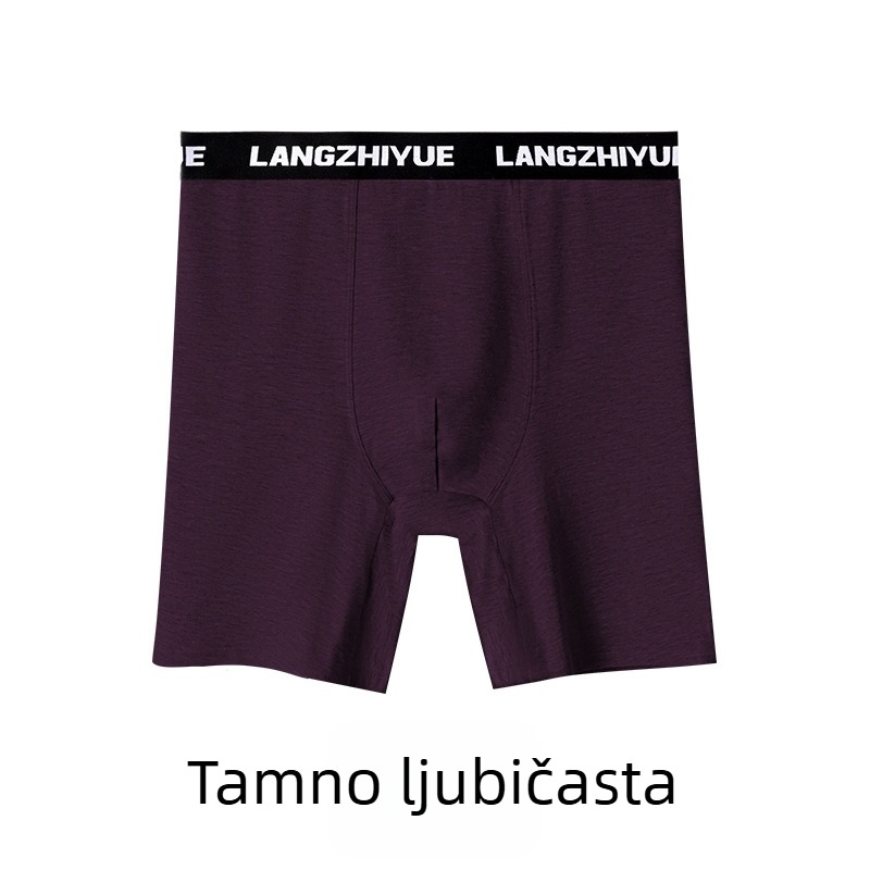 Muške pamuk boxerice s dugim nogama, visokim strukom, 90–95% pamuka, prozračne