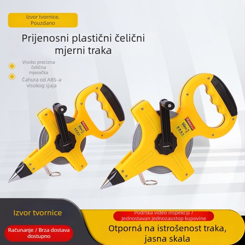 Prijenosna mjerni traka s čeličnom trakom i plastičnim okvirom, za inženjersku uporabu — Aodvn oden