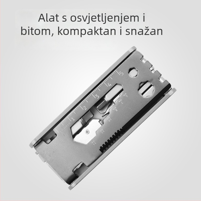 Višenamjenski alat za bicikl (Materijal: nehrđajući čelik 420 + aluminij; Set: 1; Težina: 0,191 kg; Područje primjene: alati za bicikl)
