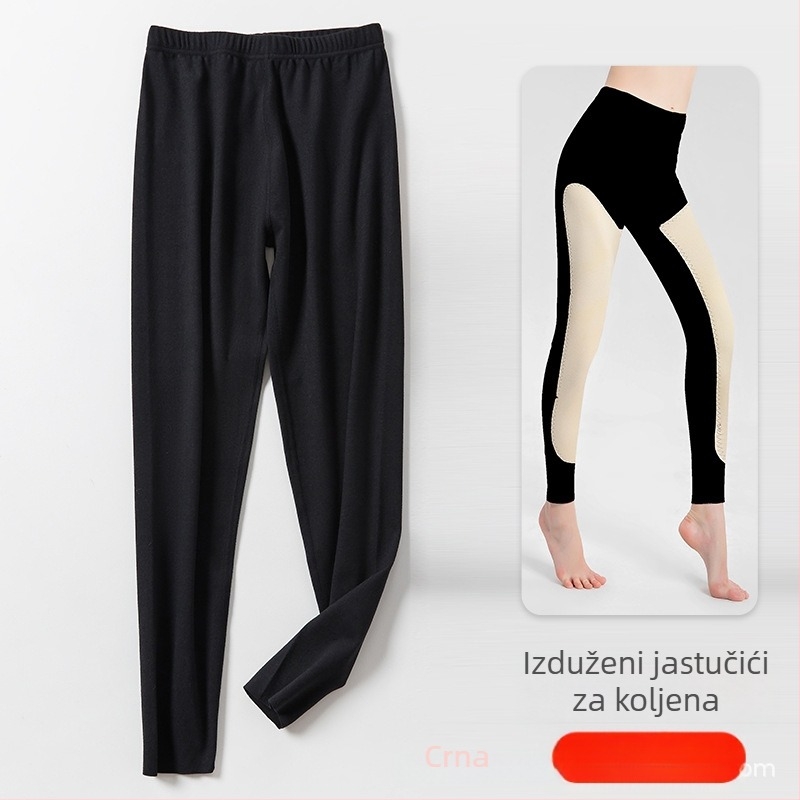 Ženske termalne Tajice za jesen i zimu, tanak flis ispod sloja, visokim strukom, oblikovanje tijela, tople hlače