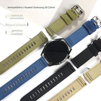 Dehang najlonska pletena narukvica za Huawei Watch GT5 i Samsung, 20mm/22mm interfejs, kopča s iglom