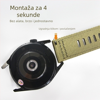 Dehang najlonska pletena narukvica za Huawei Watch GT5 i Samsung, 20mm/22mm interfejs, kopča s iglom