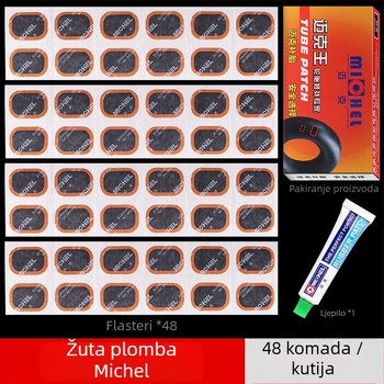 Mike Set za popravak guma s filmom za bicikl, motocikl i električno vozilo – Materijal: Drugo, Kategorija: Popravak guma, 48 komada