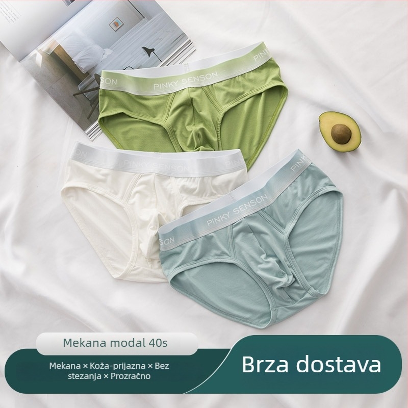 Muške gaćice briefs od Modala, 90–95% Modal, srednji pojas, pamukova podstava