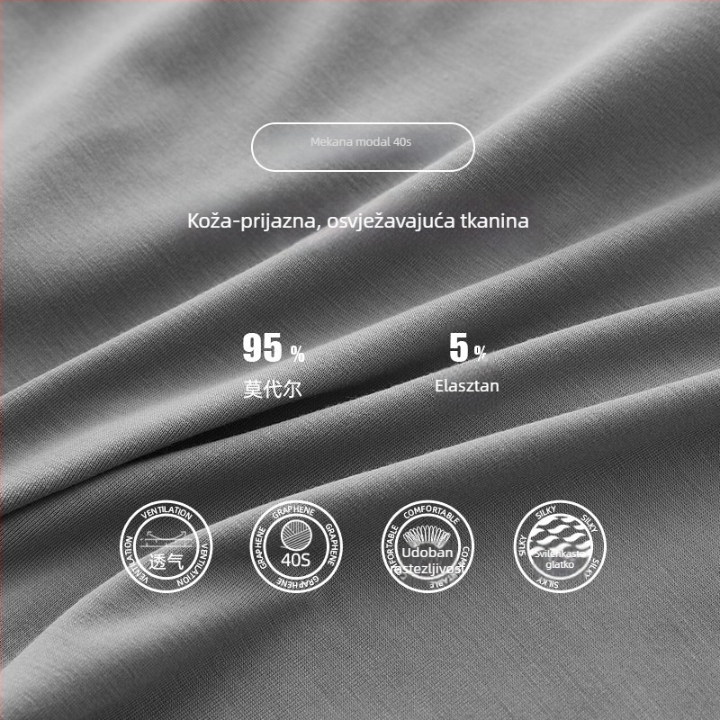 Muške gaćice briefs od Modala, 90–95% Modal, srednji pojas, pamukova podstava