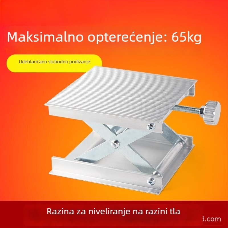 Mala laboratorijska nivelacijska platforma, aluminijska legura, ručno podizanje, infracrveno niveliranje, kućna upotreba