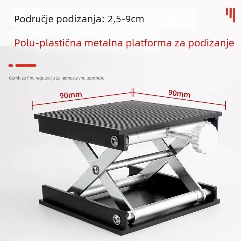 Mala laboratorijska nivelacijska platforma, aluminijska legura, ručno podizanje, infracrveno niveliranje, kućna upotreba