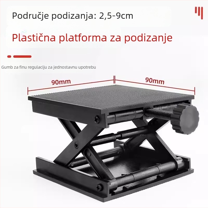 Mala laboratorijska nivelacijska platforma, aluminijska legura, ručno podizanje, infracrveno niveliranje, kućna upotreba