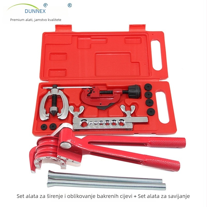 CT-2029+CT-369 Set za proširivanje i savijanje bakrene cijevi, od 45# čelika, s oprugom, za kućnu upotrebu, Dunnex/Dongxiao