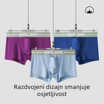 Muške gaćice od viskoze s U-oblikom džepa za testise, pletene, niski struk, 95–100% viskoze