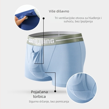 Muške gaćice od viskoze s U-oblikom džepa za testise, pletene, niski struk, 95–100% viskoze