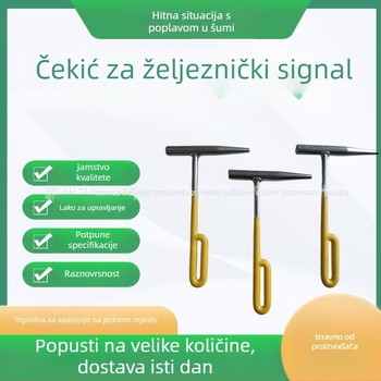 Željezni alat: punch za kolike s gumiranim držalom – čelični alat za tračnice, model 111, marka Forest Flood Emergency, podrijetlo: Hebei, Kina, područje primjene: željeznički alati