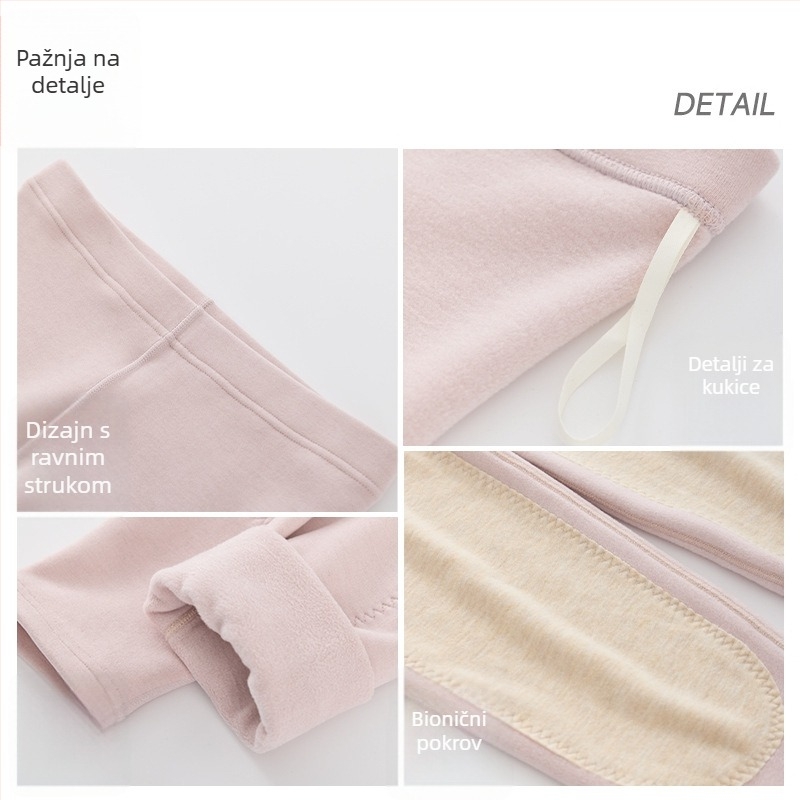 600 g izuzetno debeli zimski termalni hlače, flis unutrašnja, antibakterijski osnovni sloj, unisex
