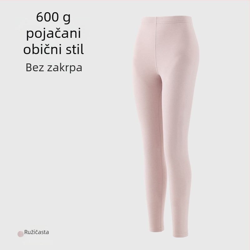 600 g izuzetno debeli zimski termalni hlače, flis unutrašnja, antibakterijski osnovni sloj, unisex