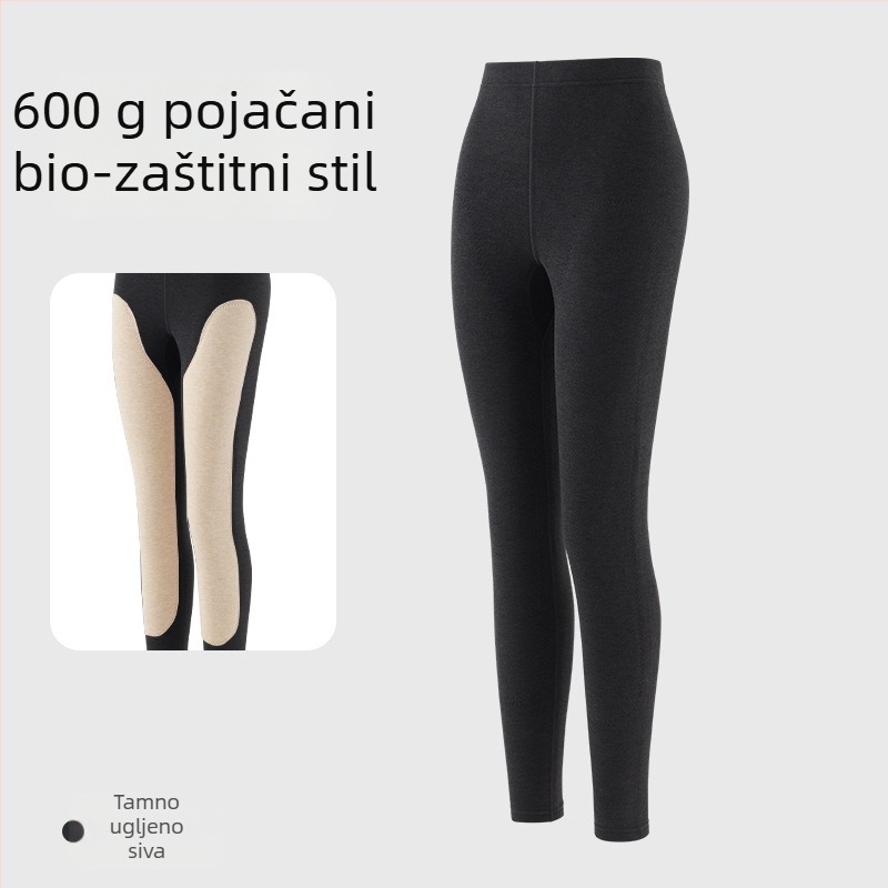 600 g izuzetno debeli zimski termalni hlače, flis unutrašnja, antibakterijski osnovni sloj, unisex