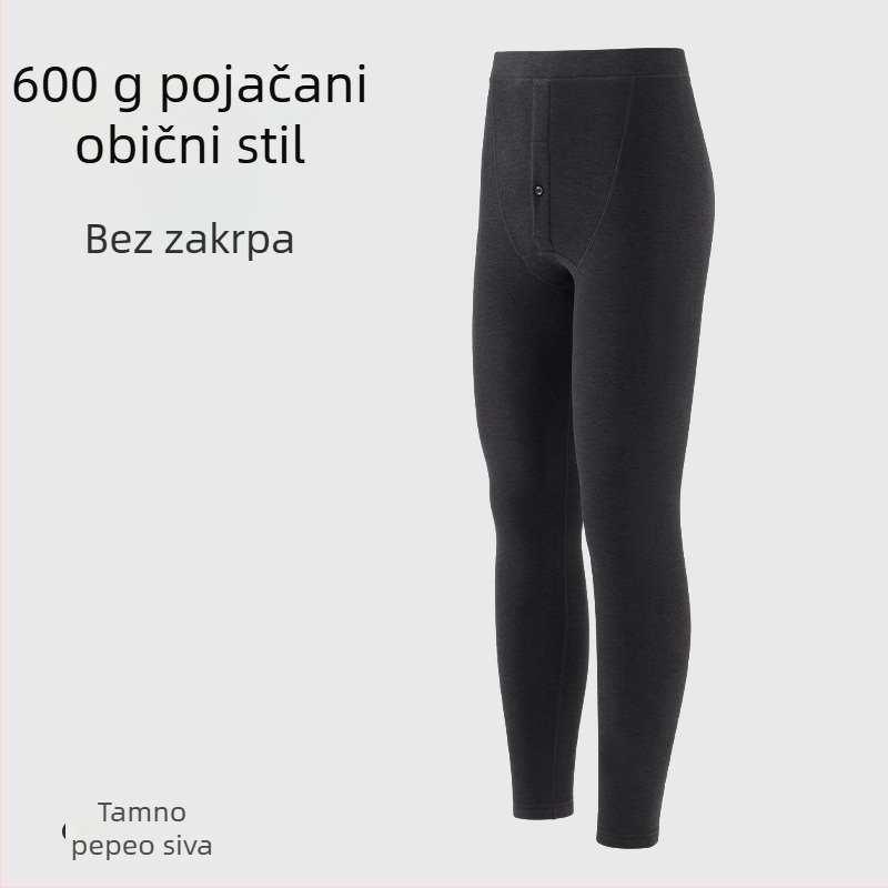 600 g izuzetno debeli zimski termalni hlače, flis unutrašnja, antibakterijski osnovni sloj, unisex