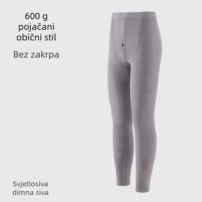 600 g izuzetno debeli zimski termalni hlače, flis unutrašnja, antibakterijski osnovni sloj, unisex
