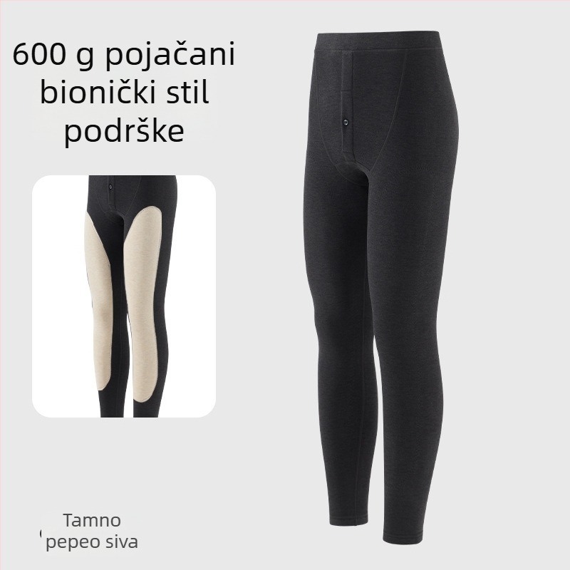 600 g izuzetno debeli zimski termalni hlače, flis unutrašnja, antibakterijski osnovni sloj, unisex