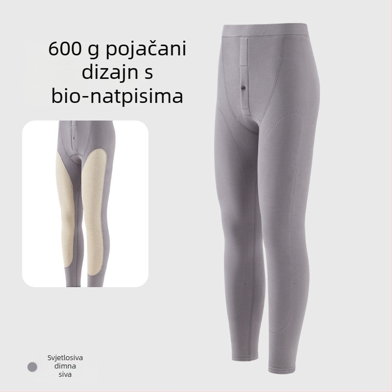 600 g izuzetno debeli zimski termalni hlače, flis unutrašnja, antibakterijski osnovni sloj, unisex