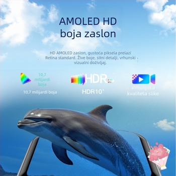 Pametni sat s AMOLED zaslonom, W527 čip, trajanje baterije manje od 7 dana, vodootporan, praćenje otkucaja srca i razine kisika u krvi