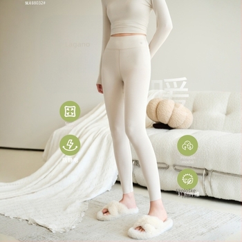 Ženske termalne hlače s visokim strukom, modalni materijal, duljina 9/10, jedan sloj, srednja težina 141–160 g/m²