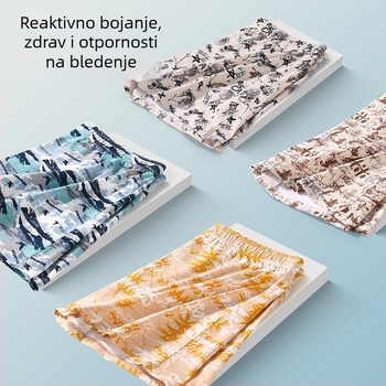 Muške bokserice od pamuka, kamuflažni otisak, udobne za ljeto, velika veličina