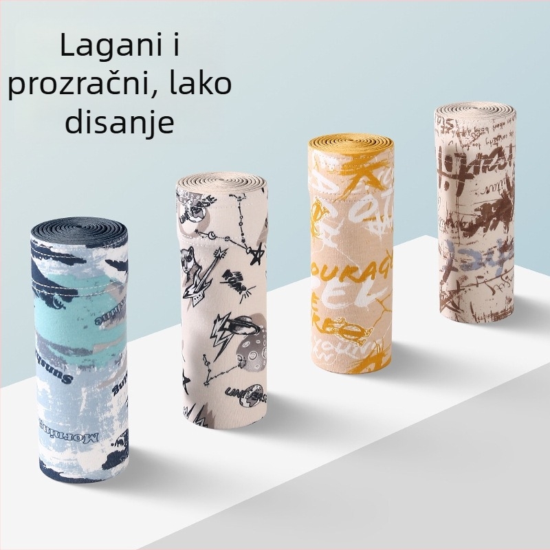 Muške bokserice od pamuka, kamuflažni otisak, udobne za ljeto, velika veličina
