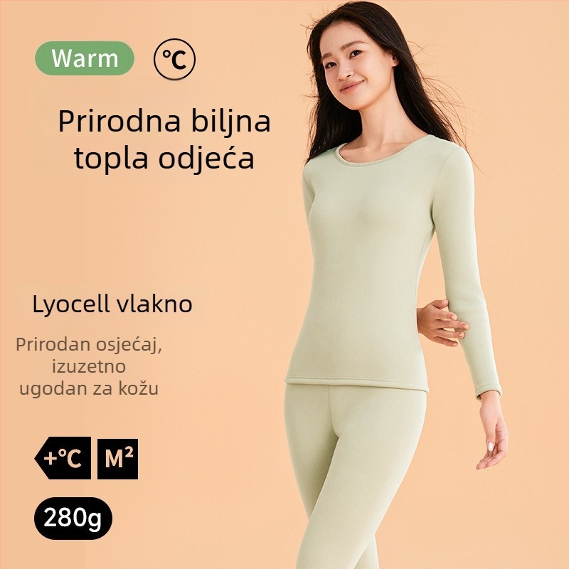 Lyocell termalni set za parove – antibakterijski gornji i donji dio, jesenska toplina, unisex