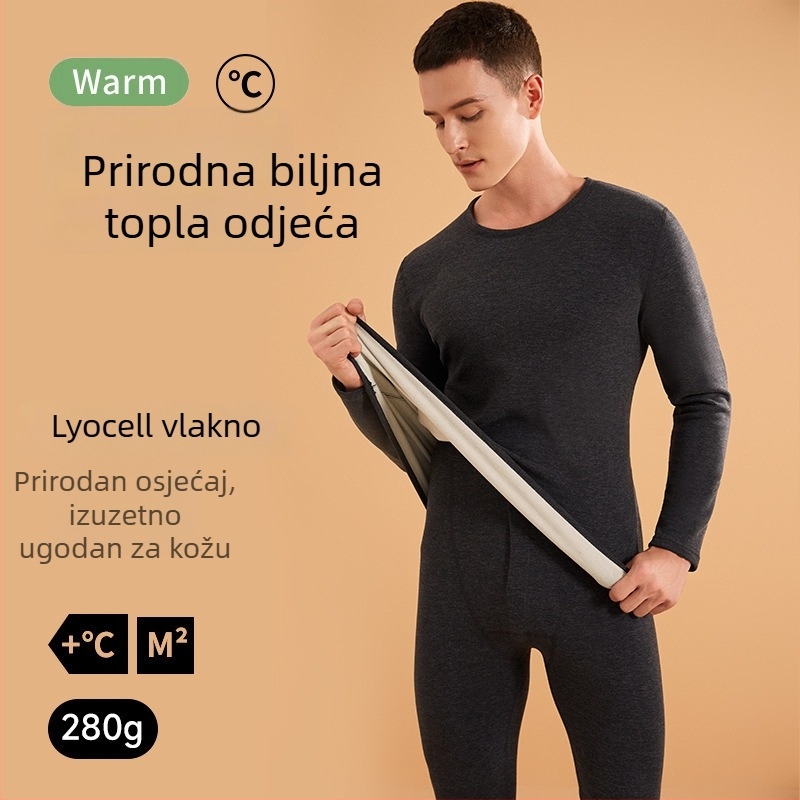 Lyocell termalni set za parove – antibakterijski gornji i donji dio, jesenska toplina, unisex