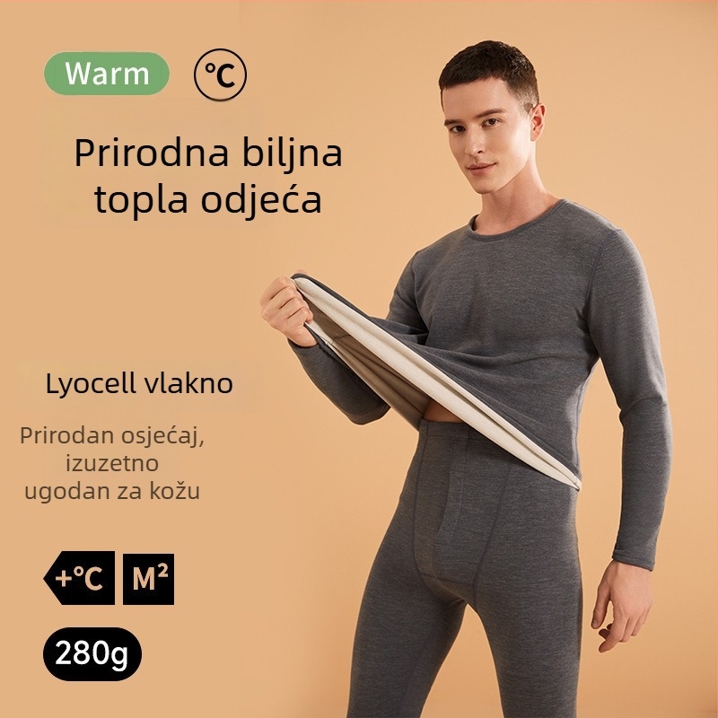 Lyocell termalni set za parove – antibakterijski gornji i donji dio, jesenska toplina, unisex