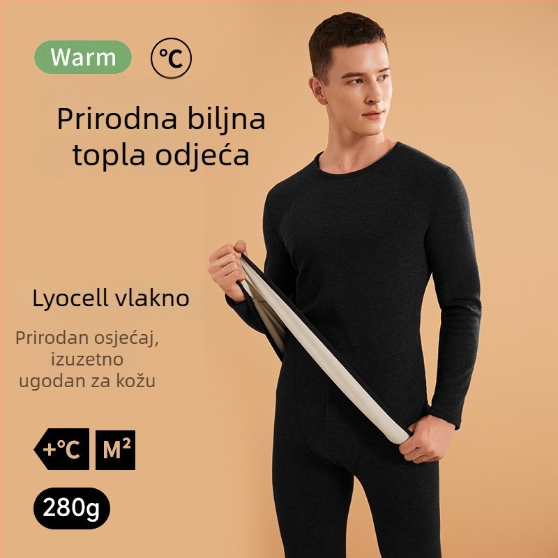 Lyocell termalni set za parove – antibakterijski gornji i donji dio, jesenska toplina, unisex