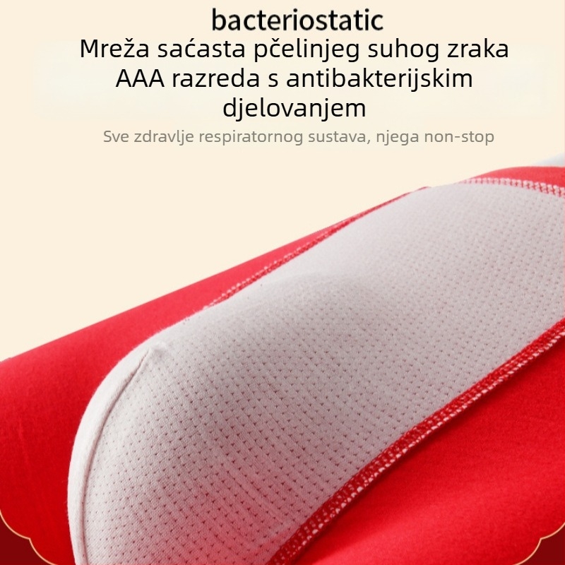 Crvene muške pamuk bokserice sa srednjim pojasom, antibakterijska obrada, cvjetni uzorak