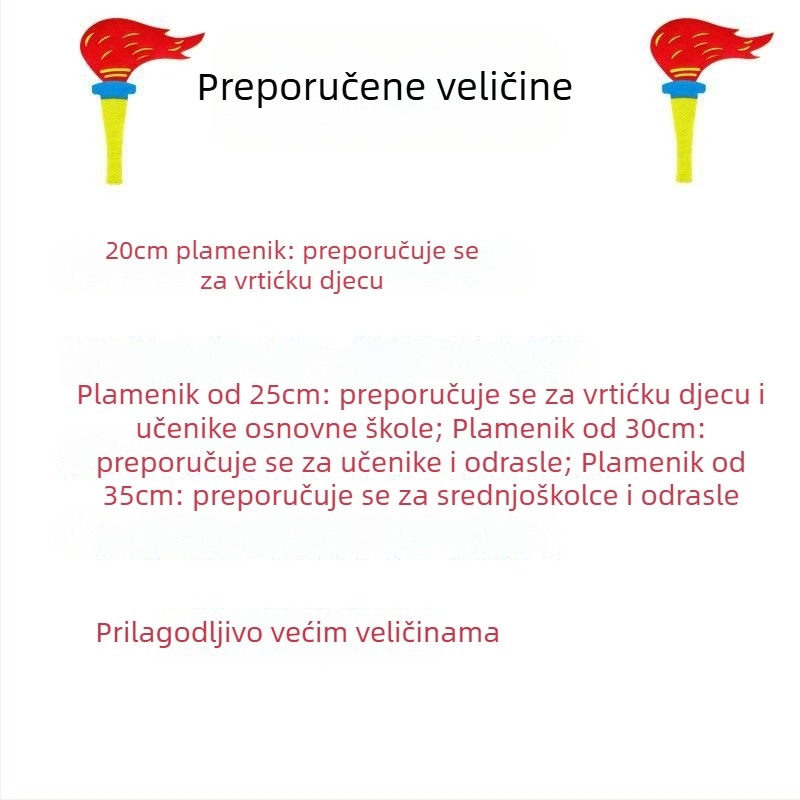 Ručni rekvizit baklje za ulazak i otvorenje dječjeg sportskog susreta – grupni formacijski nastup, Marka Exclusive Item, Na skladištu, Ljeto 2021