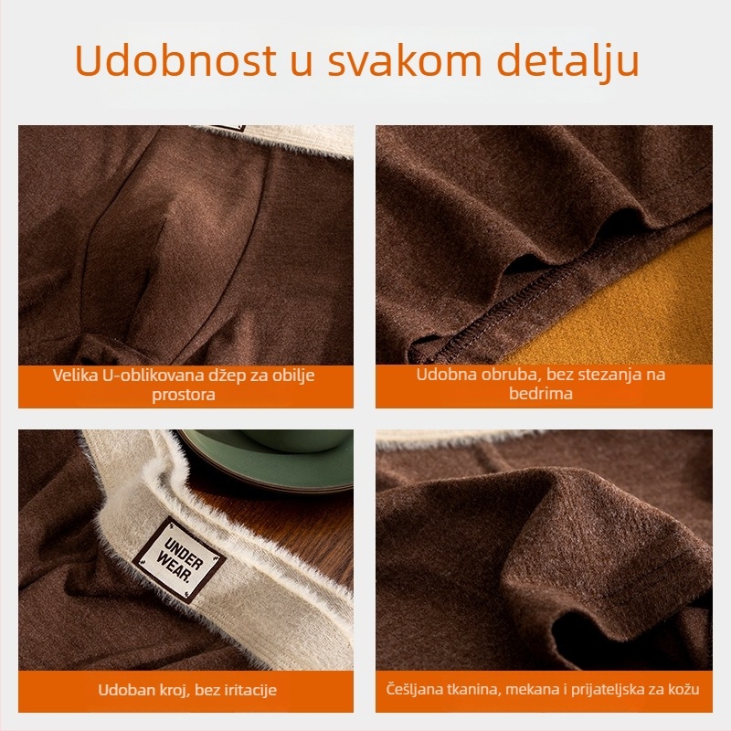 Muške bokserice od viskoze, jednostavno tkanje, prozračne i antibakterijske zone prepona (90–95% viskoze), srednjeg porasta struka