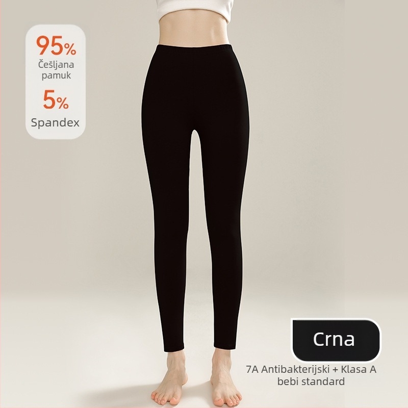 Ženske jesenske hlače – 100% pamuk, antibakterijske, protiv grinja, visoki pojas, uski kroj