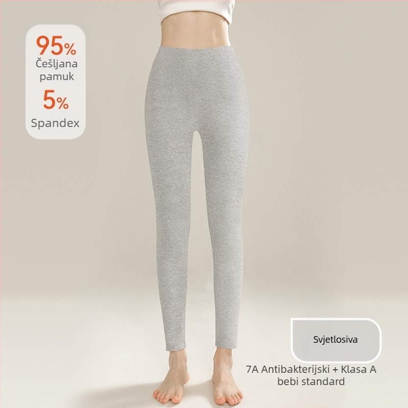 Ženske jesenske hlače – 100% pamuk, antibakterijske, protiv grinja, visoki pojas, uski kroj