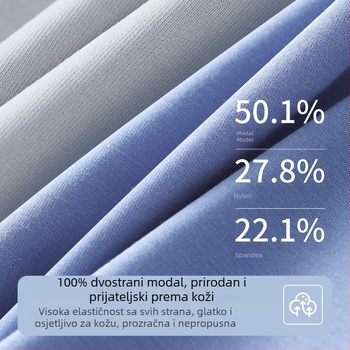 Muške gaćice od modalnog materijala, 100s, srednji pojas, prozračne