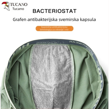 Woodpecker muške bokserice od pamuka, prozračne, pleteni materijal, srednji pojas, podstava u preponskom području od 100% regenerirane celulozne vlakne
