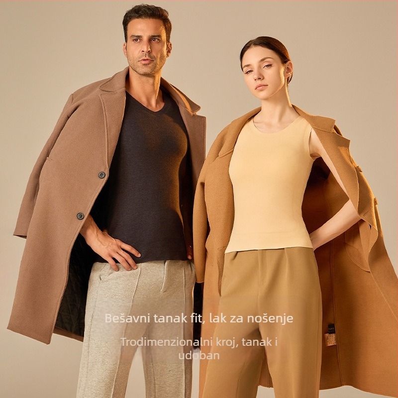 Termalna vesta - Dvostruki sloj od poliester vlakna, okrugli izrez, pogodna kao osnovni sloj ili vanjska odjeća, unisex, oblikuje siluetu