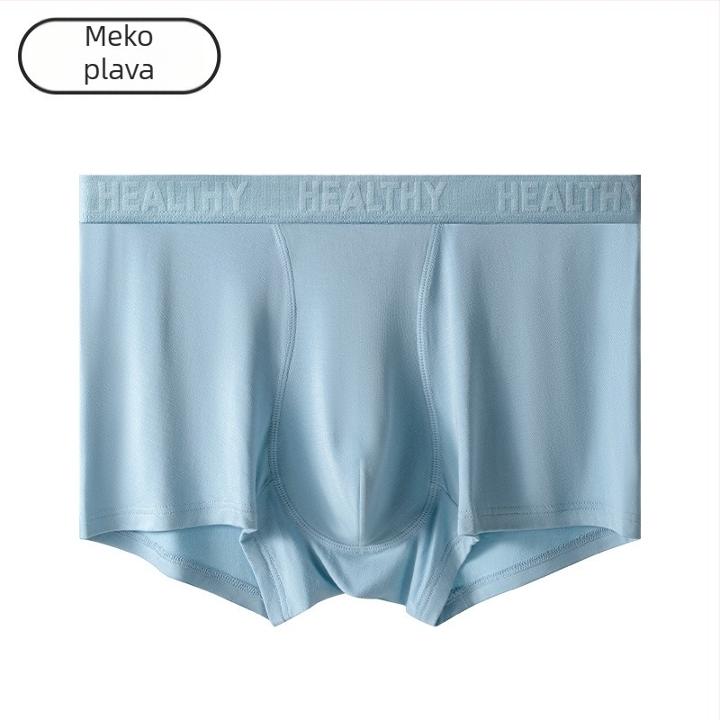 Muške bokserice od bambusovih vlakana, prozračne i antibakterijske, pleteni materijal, podstava prepona od Mulberry silk, glavni materijal 95–100% bambusa