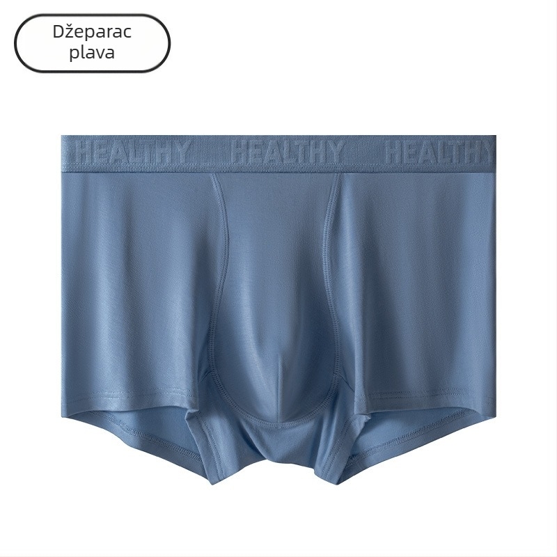 Muške bokserice od bambusovih vlakana, prozračne i antibakterijske, pleteni materijal, podstava prepona od Mulberry silk, glavni materijal 95–100% bambusa