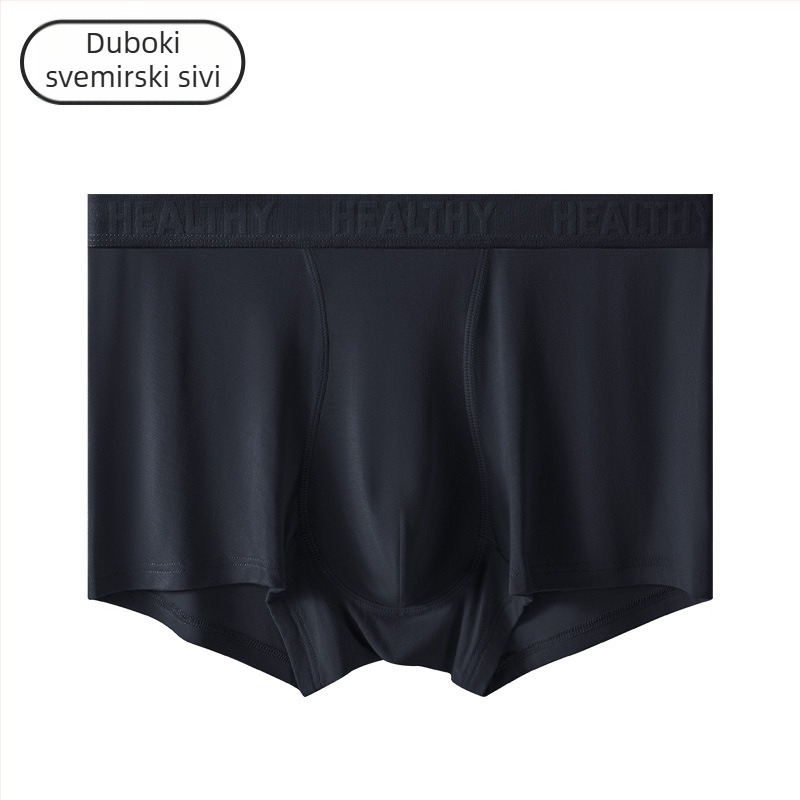 Muške bokserice od bambusovih vlakana, prozračne i antibakterijske, pleteni materijal, podstava prepona od Mulberry silk, glavni materijal 95–100% bambusa