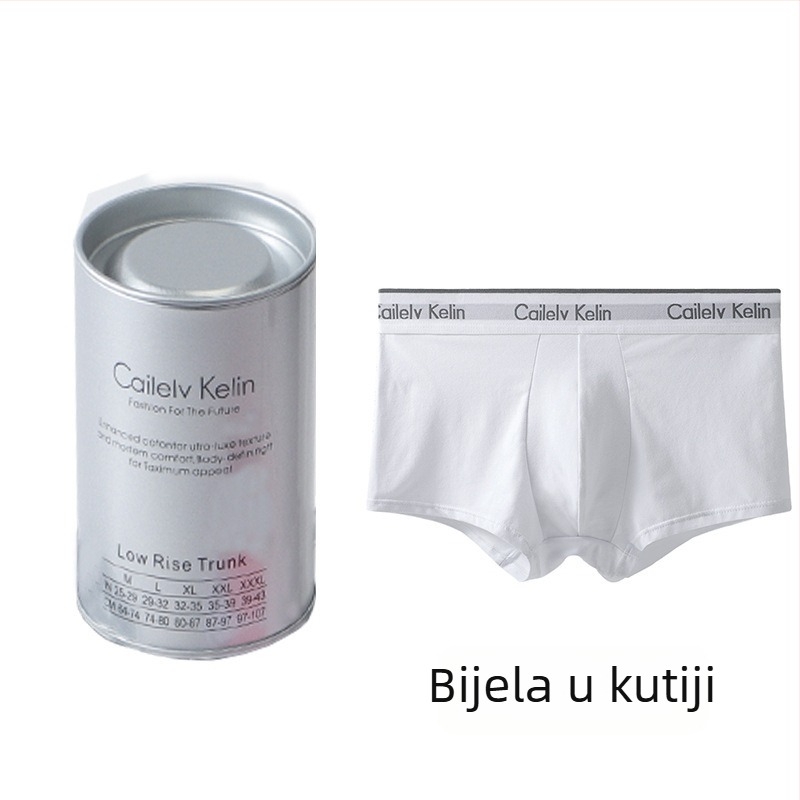 Muške bokserice od čistog pamuka, srednji pojas, jednofarbne